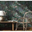 Marburg|Papier peint rustique fleurs sauvages vert et noir|Rustique