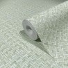 Marburg|Papel pintado japandi mimbre trenzado verde|Imitacion Rafia