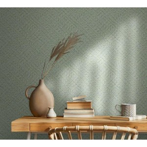 Casamance|Wallpaper natural fibers mustard orange wicker style|Raffia Imitation 2