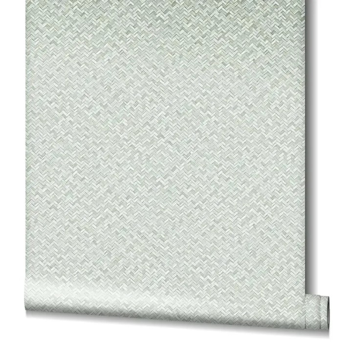 Marburg|Japandi Tapete geflochtenes Rattan Grün|Raffiaimitation