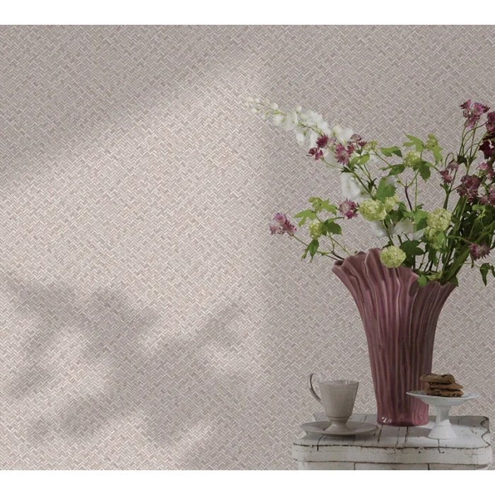 Marburg|Papier peint Japandi osier tressé rose|Imitation Raphia