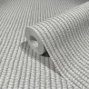 Marburg|Japandi braided jute wallpaper in grey|Raffia Imitation