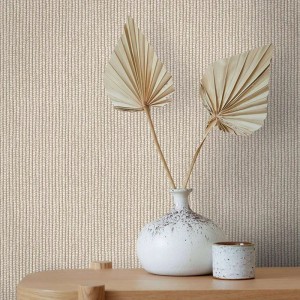 Casadeco|Modern tropical style wallpaper with gray raffia-effect bamboo|Raffia Imitation 2