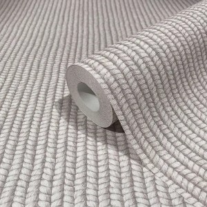 Caselio|Textil-Effekt-Tapete in Beige|Raffiaimitation