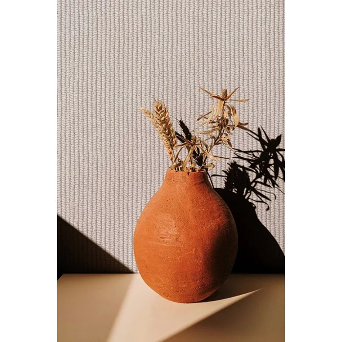 Marburg|Japandi Tapete geflochtenes Jute Grau und Beige|Raffiaimitation