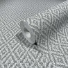 Marburg|Papier peint Japandi crochet textile gris|Imitation Tissu