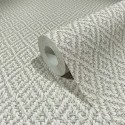 Marburg|Papier peint Japandi crochet textile beige|Losanges