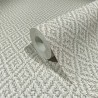 Marburg|Papel pintado japandi crochet textil beige|Rombos