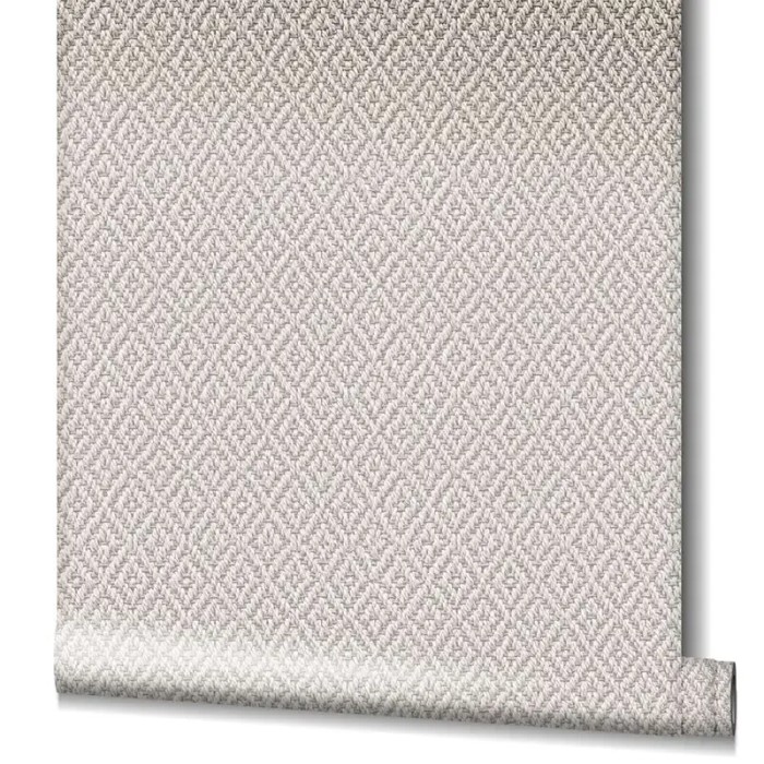 Marburg|Japandi crochet textile wallpaper in beige|Rhombus