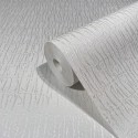 Marburg|Modern faux plain metallic wallpaper in white|Minimalist