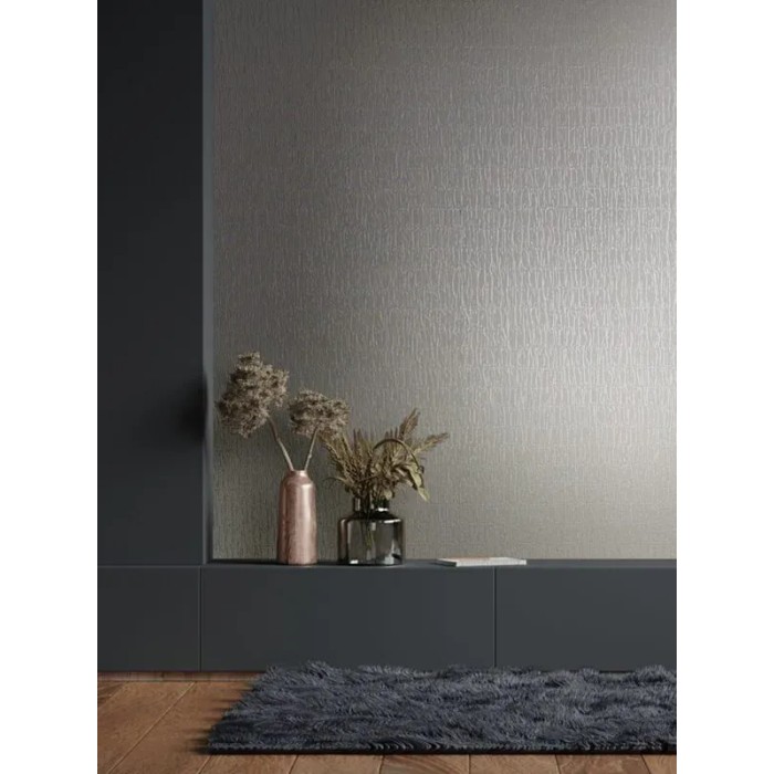 Marburg|Papel pintado moderno falso liso metalizado greige|Minimalista