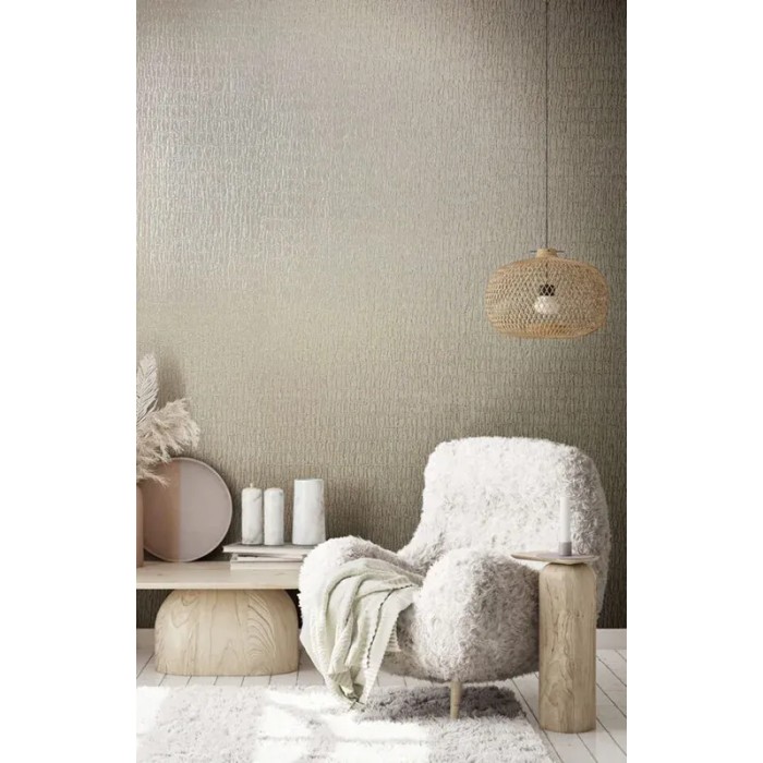 Marburg|Papier Peint faux uni beige grillé métallisé|Contemporain