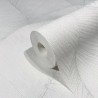 Marburg|Japandi wallpaper with large leaves in white|Minimalist