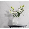 Marburg|Japandi wallpaper with large leaves in white|Minimalist