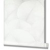 Marburg|Japandi wallpaper with large leaves in white|Minimalist