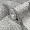 Marburg|Wallpaper with large gray floral 3D leaves|Wallpaper