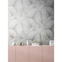 Marburg|Papier Peint floral gris clair grandes feuilles 3D|Papier Peint