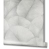 Marburg|Light gray floral wallpaper with large 3D leaves|Wallpaper