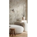 Marburg|Papier Peint floral beige à grandes feuilles 3D|Moderne