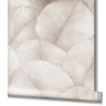 Marburg|Japandi wallpaper with large leaves in pink|Romantic