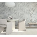 Marburg|Oriental wallpaper with large bluish-grey leaves|Oriental