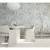 Marburg|Oriental wallpaper with large bluish-grey leaves|Oriental