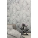 Marburg|Oriental wallpaper with large bluish-grey leaves|Oriental