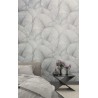 Marburg|Oriental wallpaper with large bluish-grey leaves|Oriental