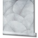 Marburg|Oriental wallpaper with large bluish-grey leaves|Oriental