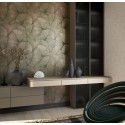 Marburg|Oriental wallpaper with large golden leaves|Modern