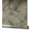 Marburg|Oriental wallpaper with large golden leaves|Modern
