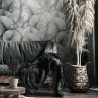Marburg|Wallpaper silver floral large leaf 3D|Modern