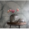Marburg|Papier Peint floral argenté grandes feuilles 3D|Moderne