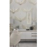 Marburg|Papel pintado grullas contemporáneas beige|Contemporáneo