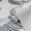 Marburg|Contemporary crane wallpaper in grey|Contemporary