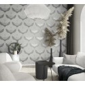 Marburg|Contemporary crane wallpaper in grey|Contemporary