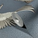 Marburg|Papier peint oriental grues bleu|Contemporain