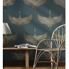 Marburg|Papier peint oriental grues bleu|Contemporain