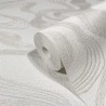 Marburg|Papel pintado abstracto forma de ondas blanco|Contemporáneo