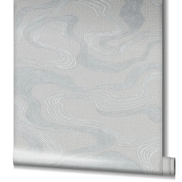 Marburg|Papier peint moderne gris argent abstrait|Contemporain