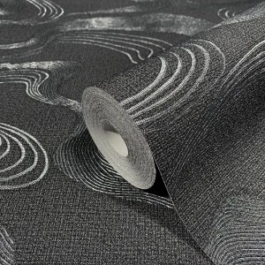 Casadeco|Papier peint abstrait rouge avec motif géométrique moderne|Moderne