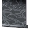 Marburg|Papier peint oriental noir argent|Contemporain