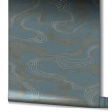 Marburg|Modern Japanese style wallpaper in green and gold|Abstract
