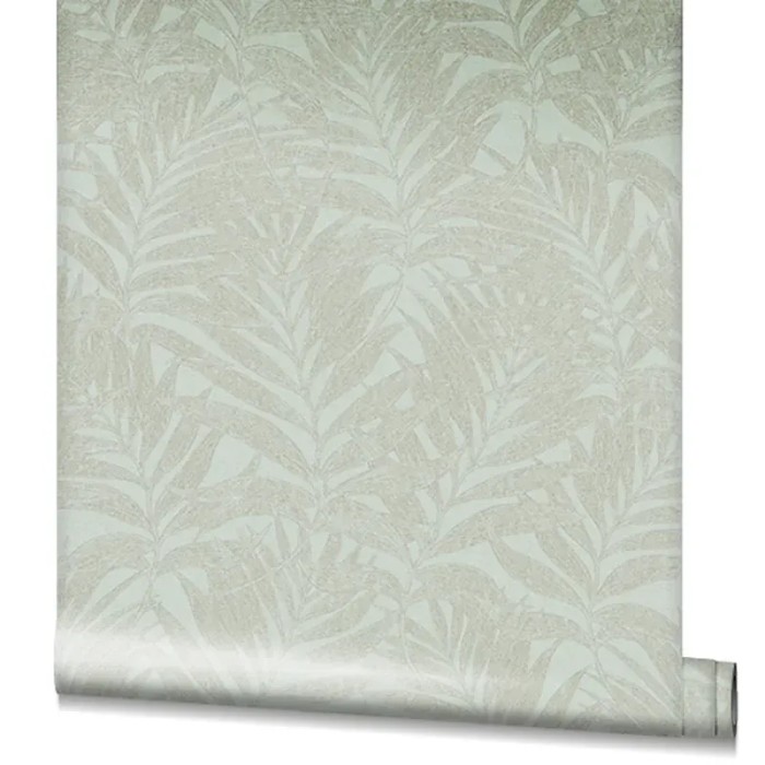 Papel pintado hojas bambú verde y beige - Marburg Habitat 34003