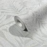 Marburg|Wallpaper gray and white bamboo leaves|Modern