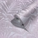 Marburg|Papier Peint feuilles de bambou gris et violet|Papier Peint
