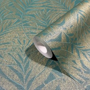 Marburg|Papier Peint feuilles de bambou gris et violet|Papier Peint
