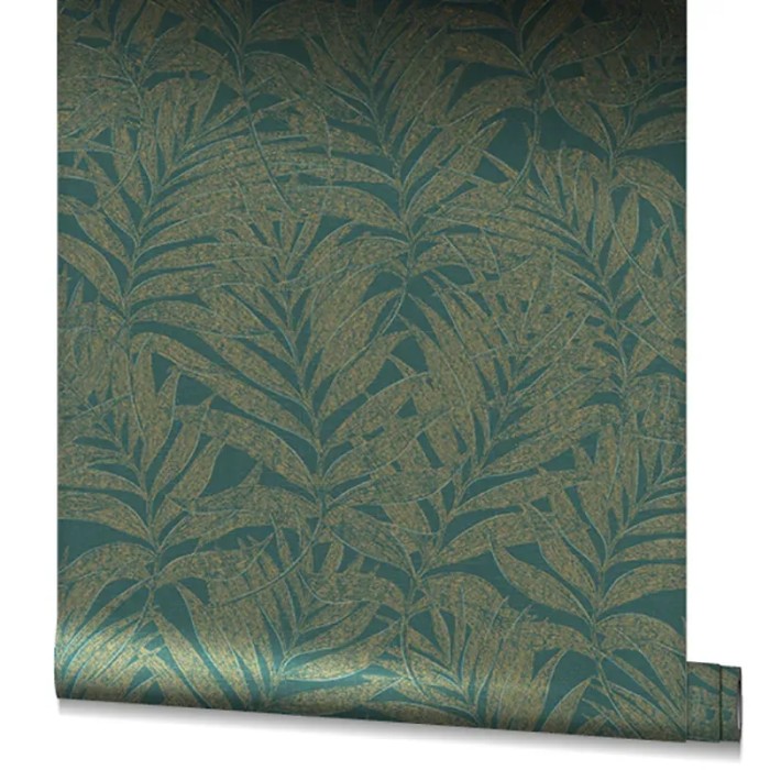 Marburg|Papier Peint feuilles de bambou dorées et vertes|Papier Peint
