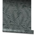 Marburg|Papier Peint feuilles de bambou noir et argent|Moderne