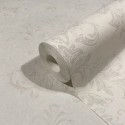Marburg|Papier peint damas blanc ornements baroques|Damas